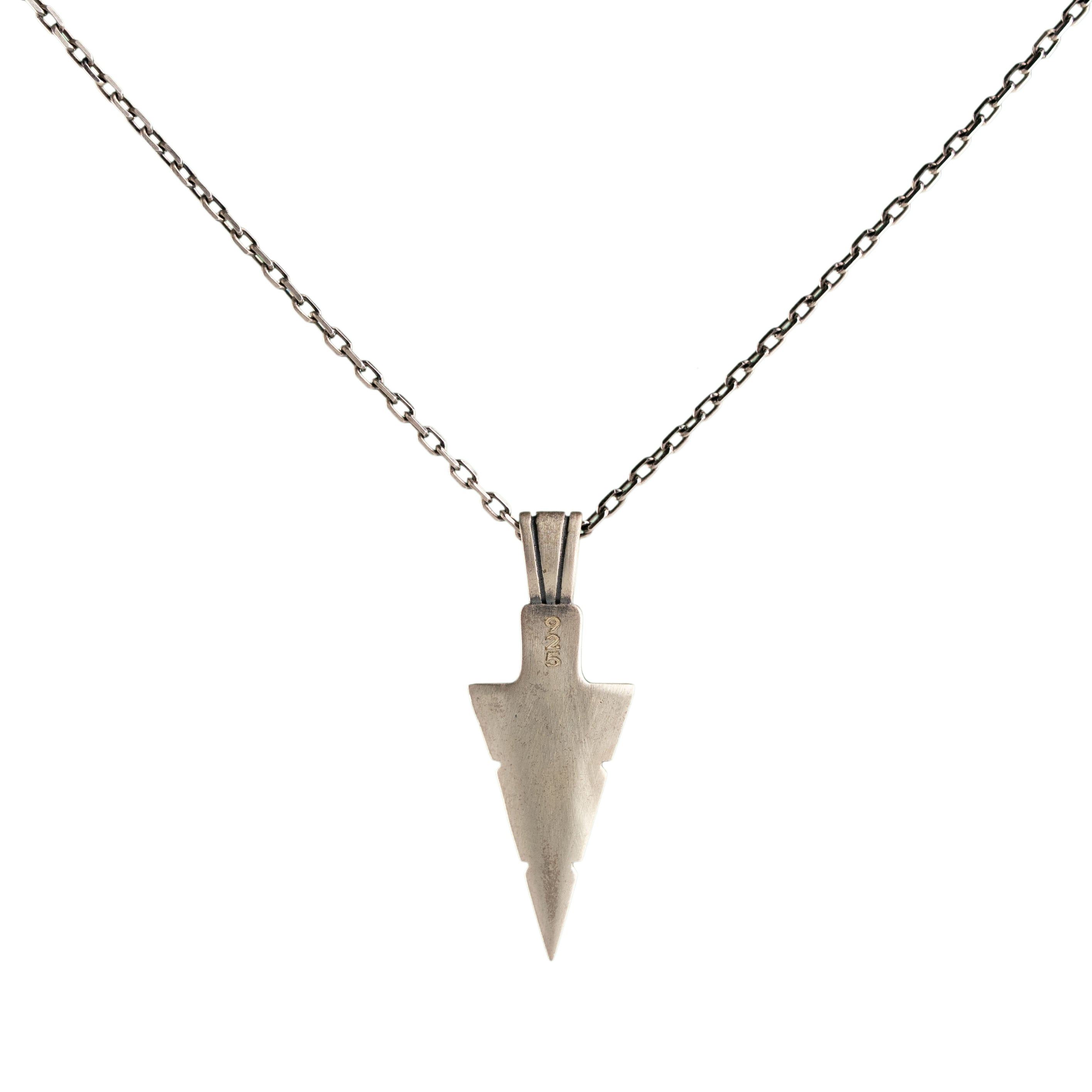 Viking Arrow Pendant Sterling Silver Norse Symbol Necklace With Oxidized Finish