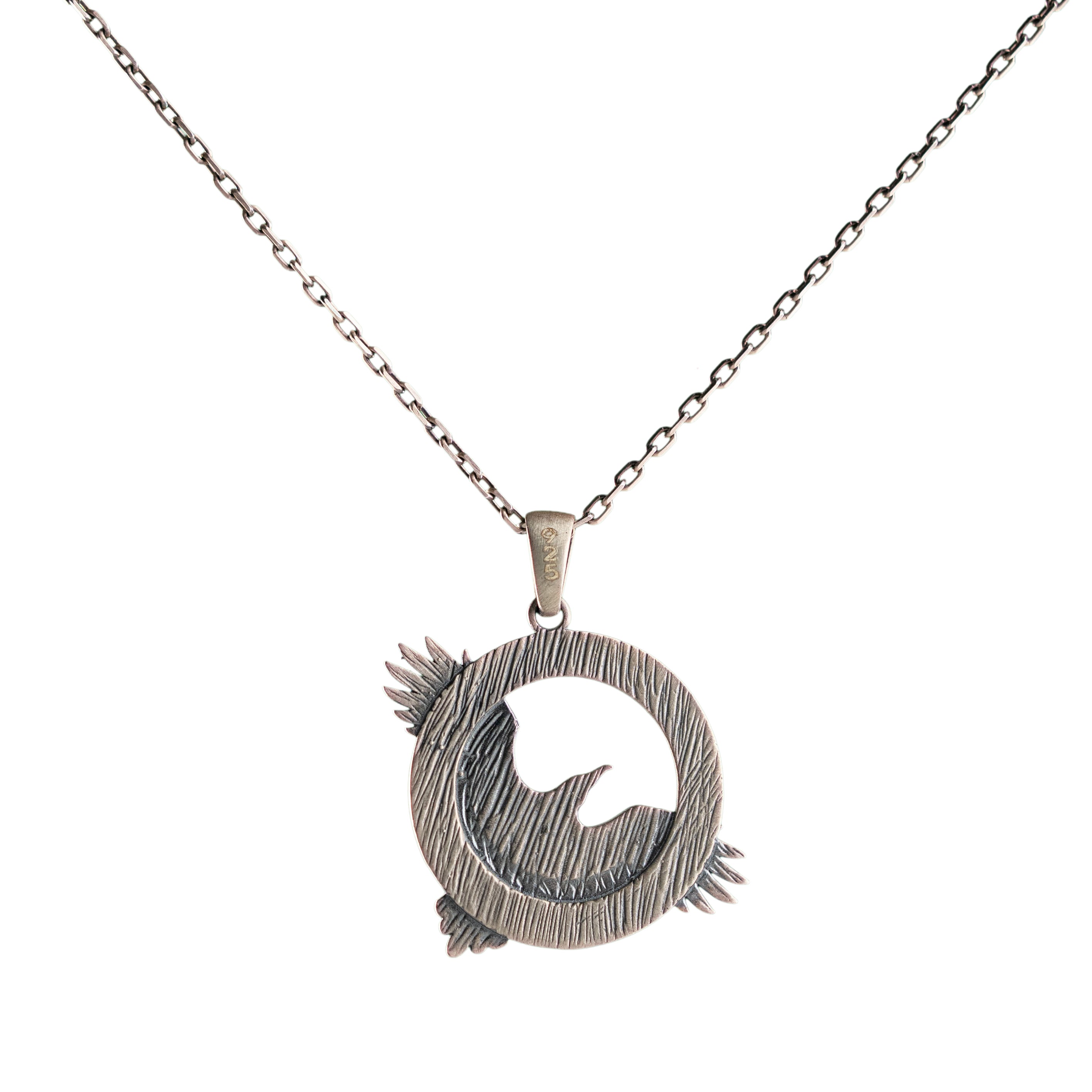 Odin's Raven Necklace – 925 Sterling Silver Viking Pendant with Celtic Amulet