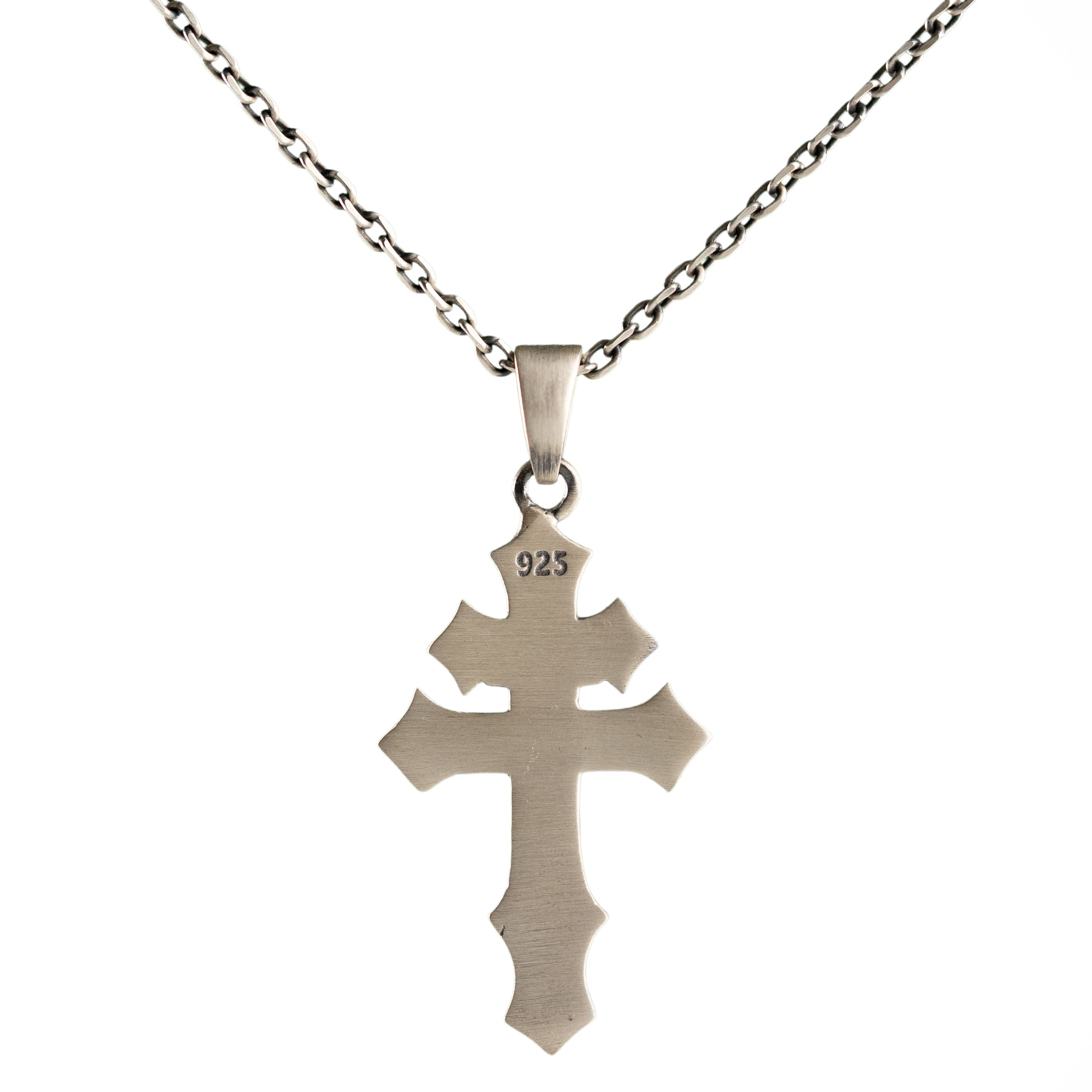 Jeanne d'Arc Cross Pendant | Handmade Sterling Silver Fleur de Lis Necklace