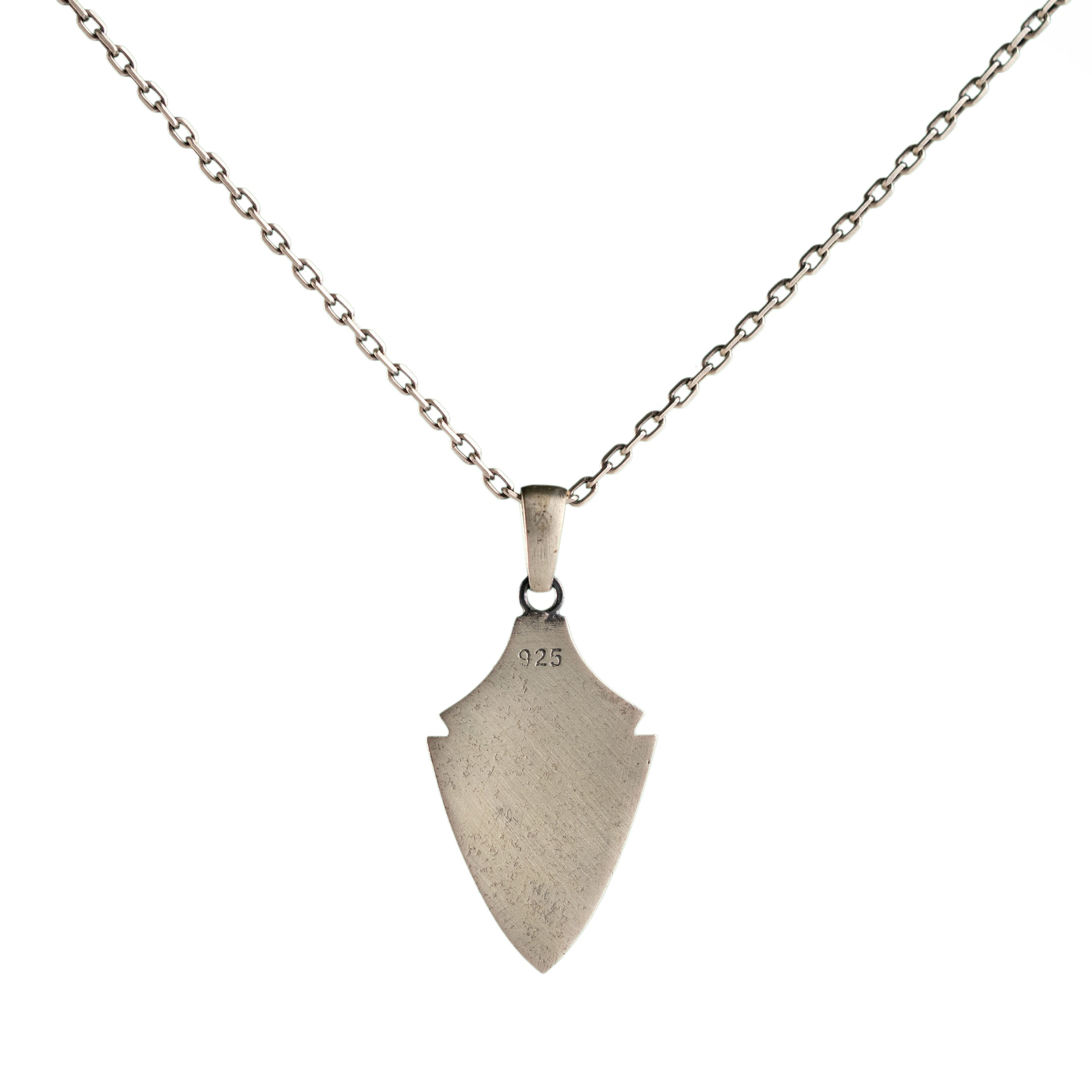 Sterling Silver Pendant Eagle Amulet Gothic Strength Symbol Oxidized Finish