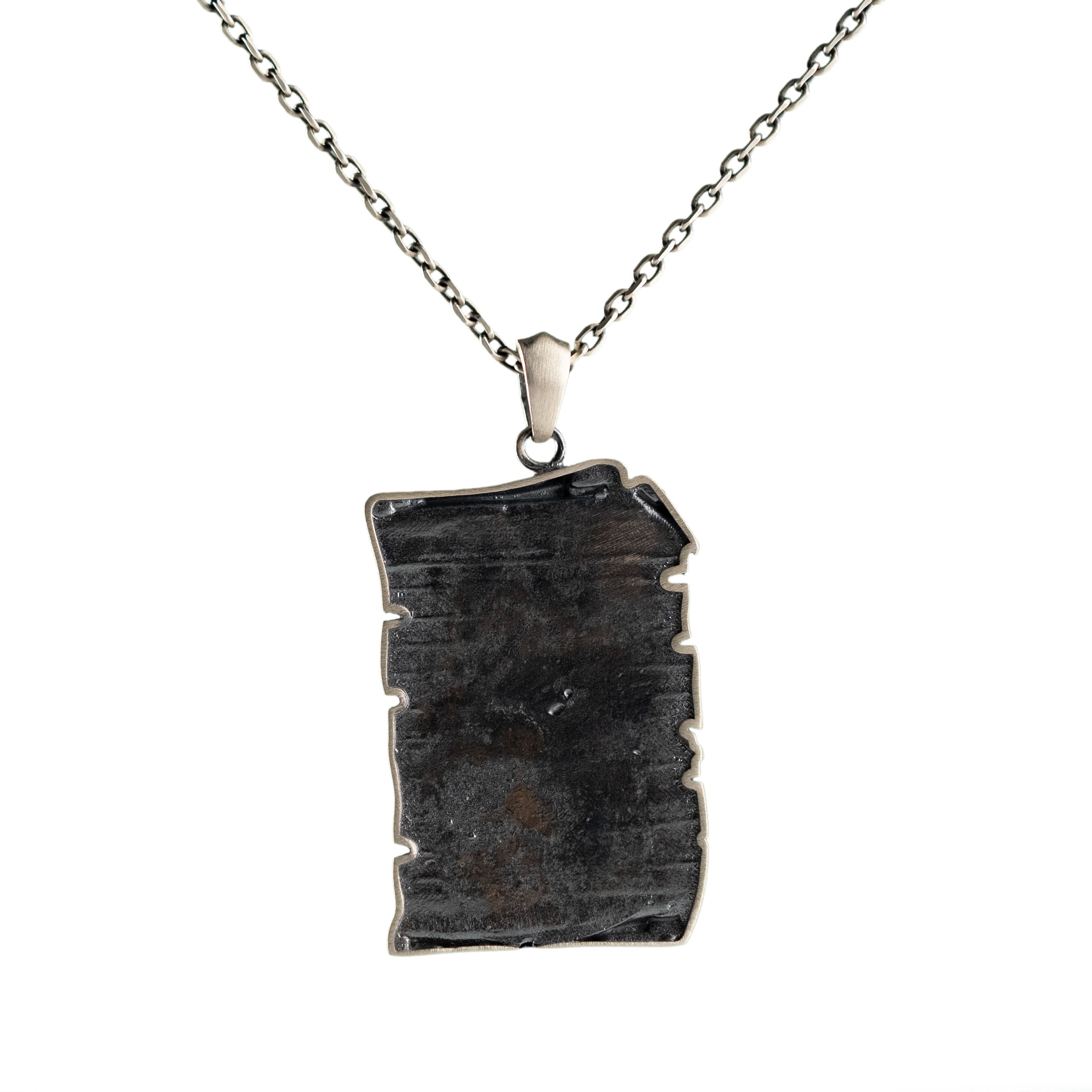 Sterling Silver Necklace - Native American Warrior Pendant - Tribal Gothic Jewelry