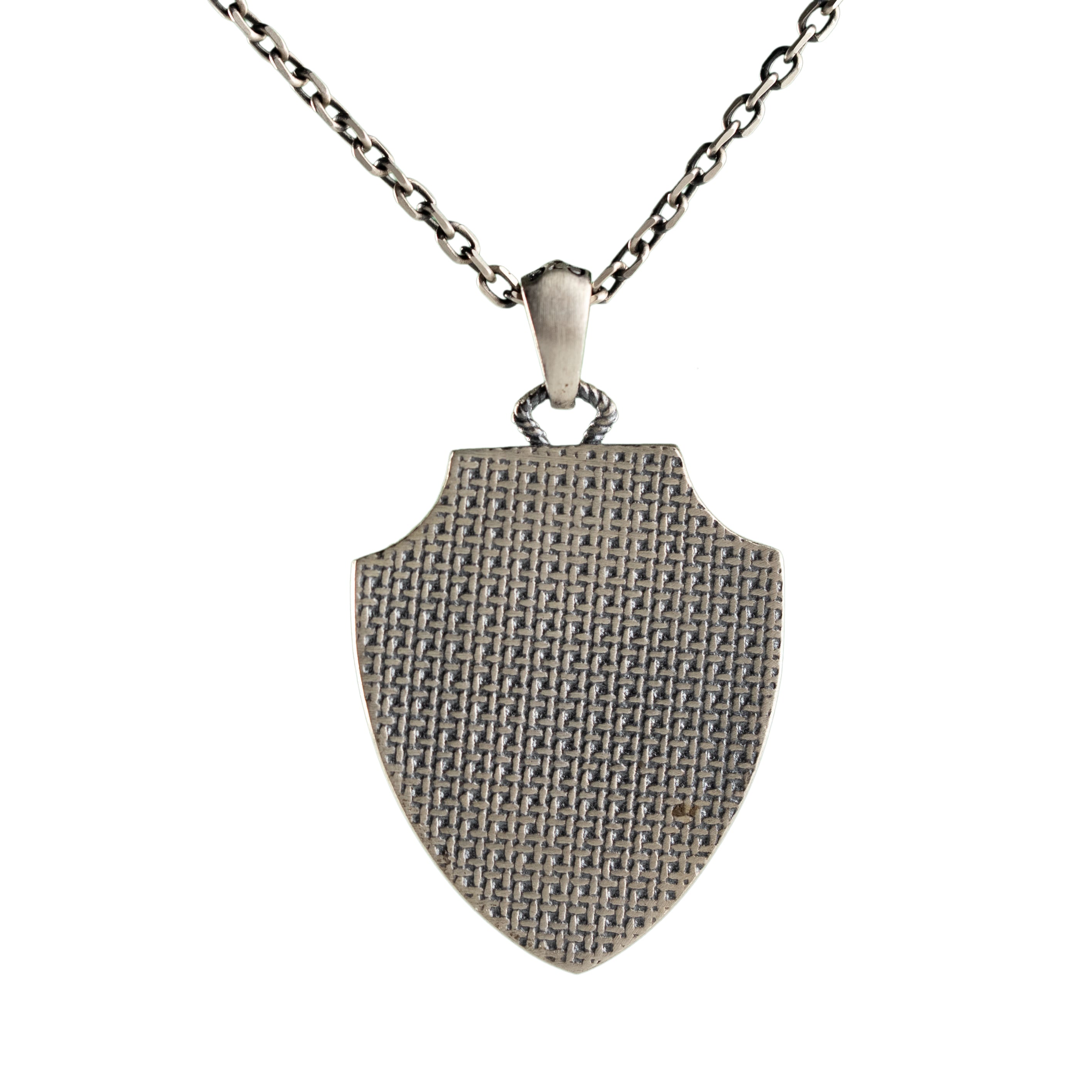 Saint Michael Pendant - Archangel Shield Sterling Silver Necklace | Protection Amulet