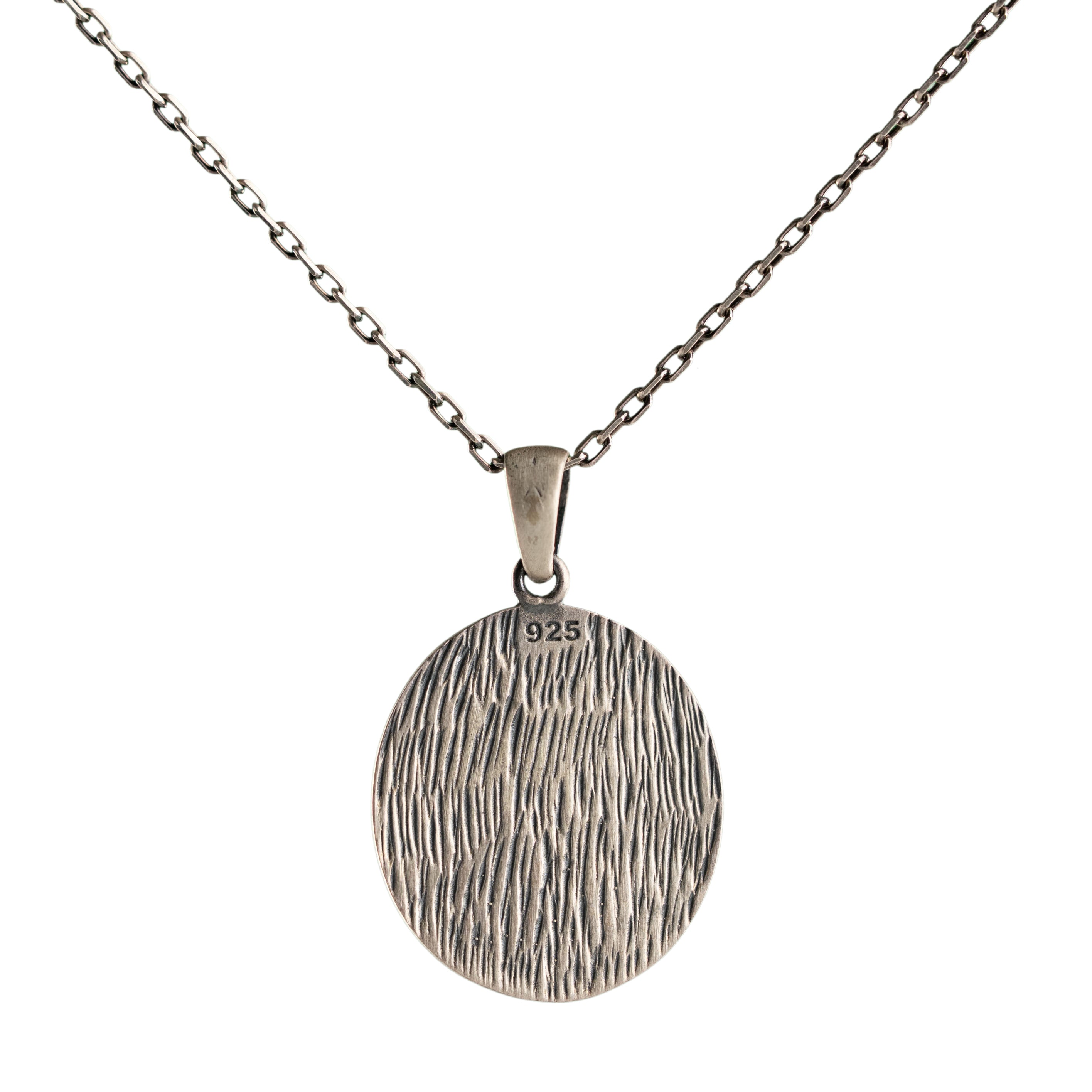 Jesus Christ Silver Necklace - Sterling Silver Sacred Heart Pendant Gothic Faith Symbol