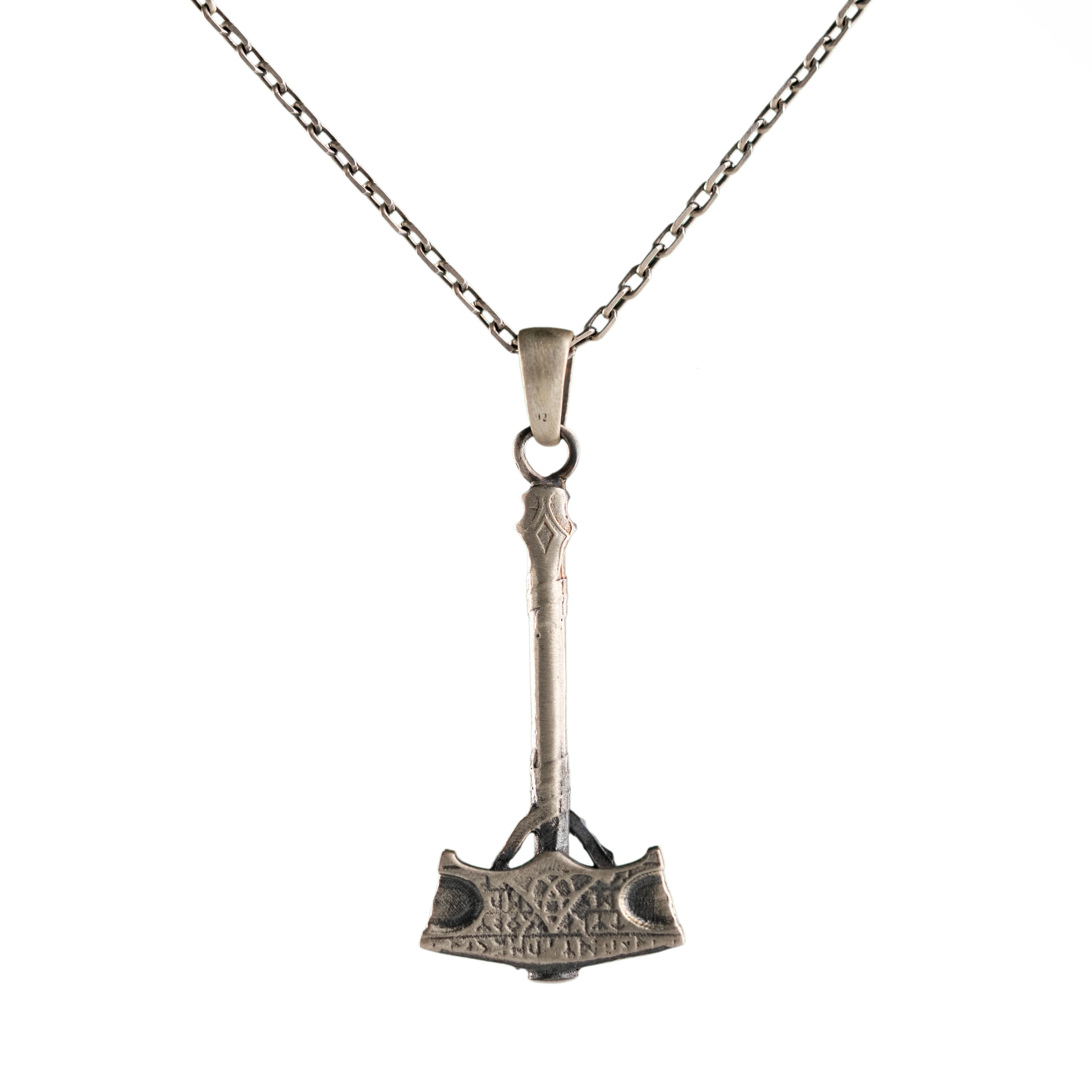 Thor’s Hammer Necklace - Viking Pendant 925 Sterling Silver Norse Mjolnir