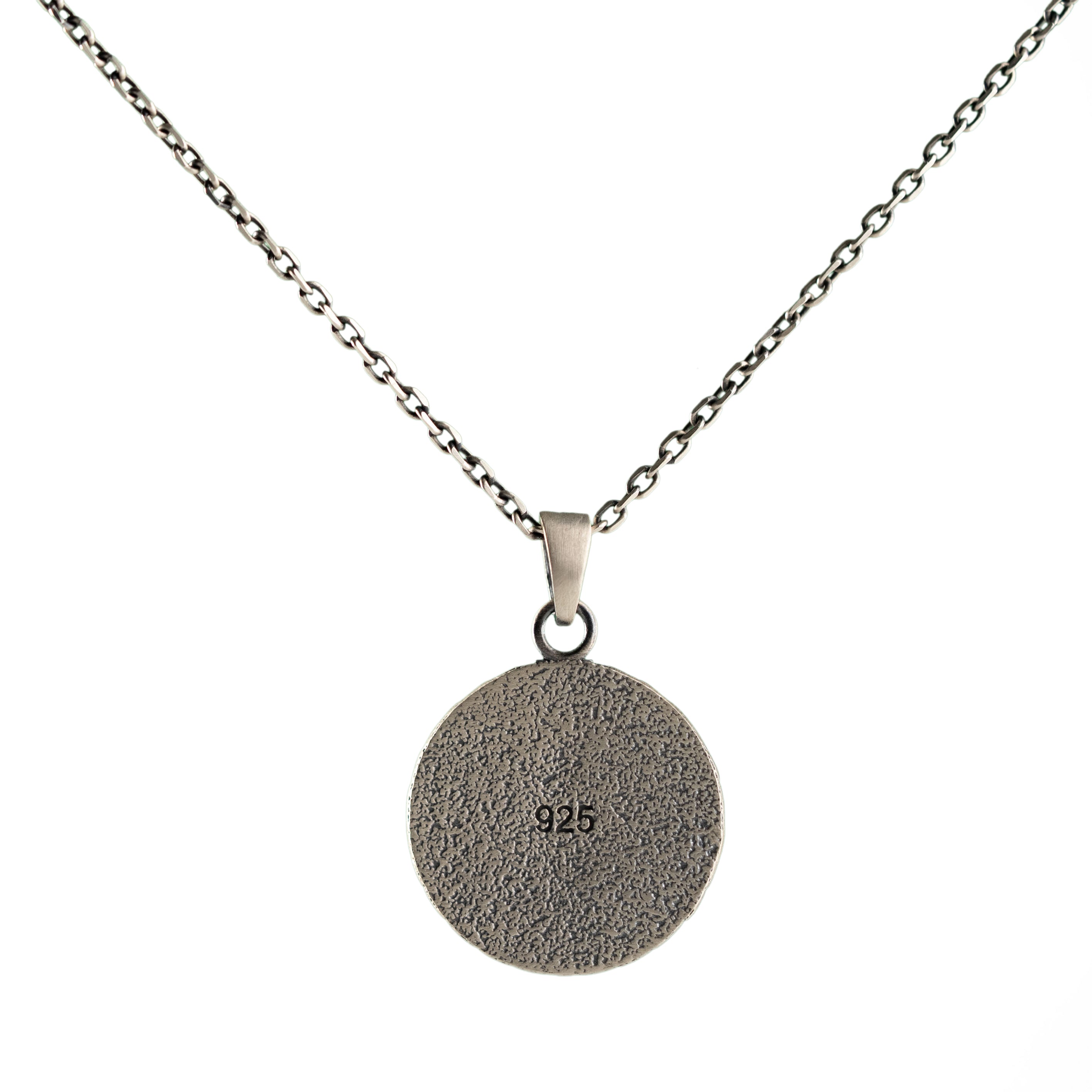 Memento Mori Necklace Sterling Silver Skull Pendant Gothic Biker Amulet