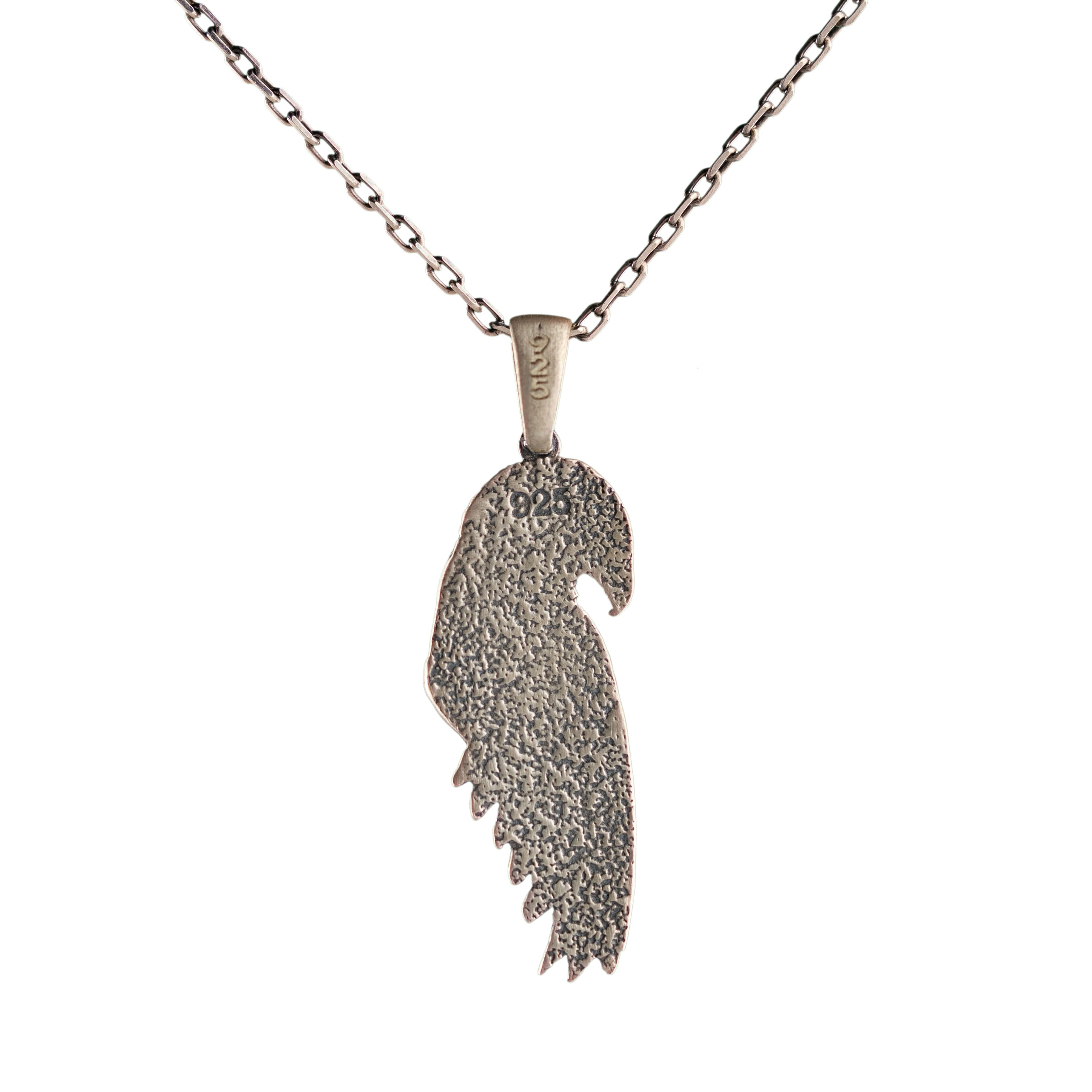 925 Sterling Silver Pendant Norse Viking Raven Huginn Muninn Gothic Necklace