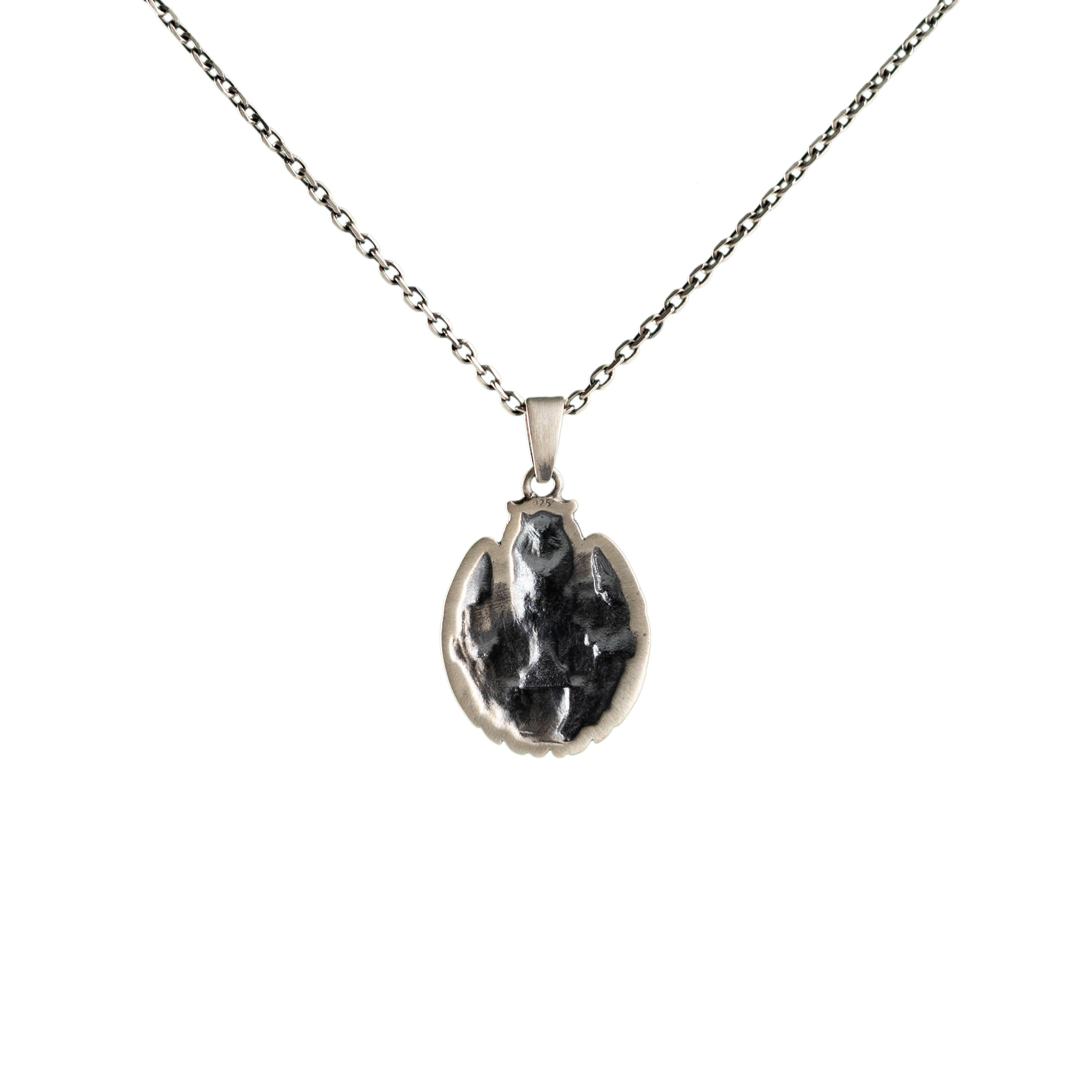 Sterling Silver Owl Necklace - Illuminati Eye Pendant Gothic Protection Amulet