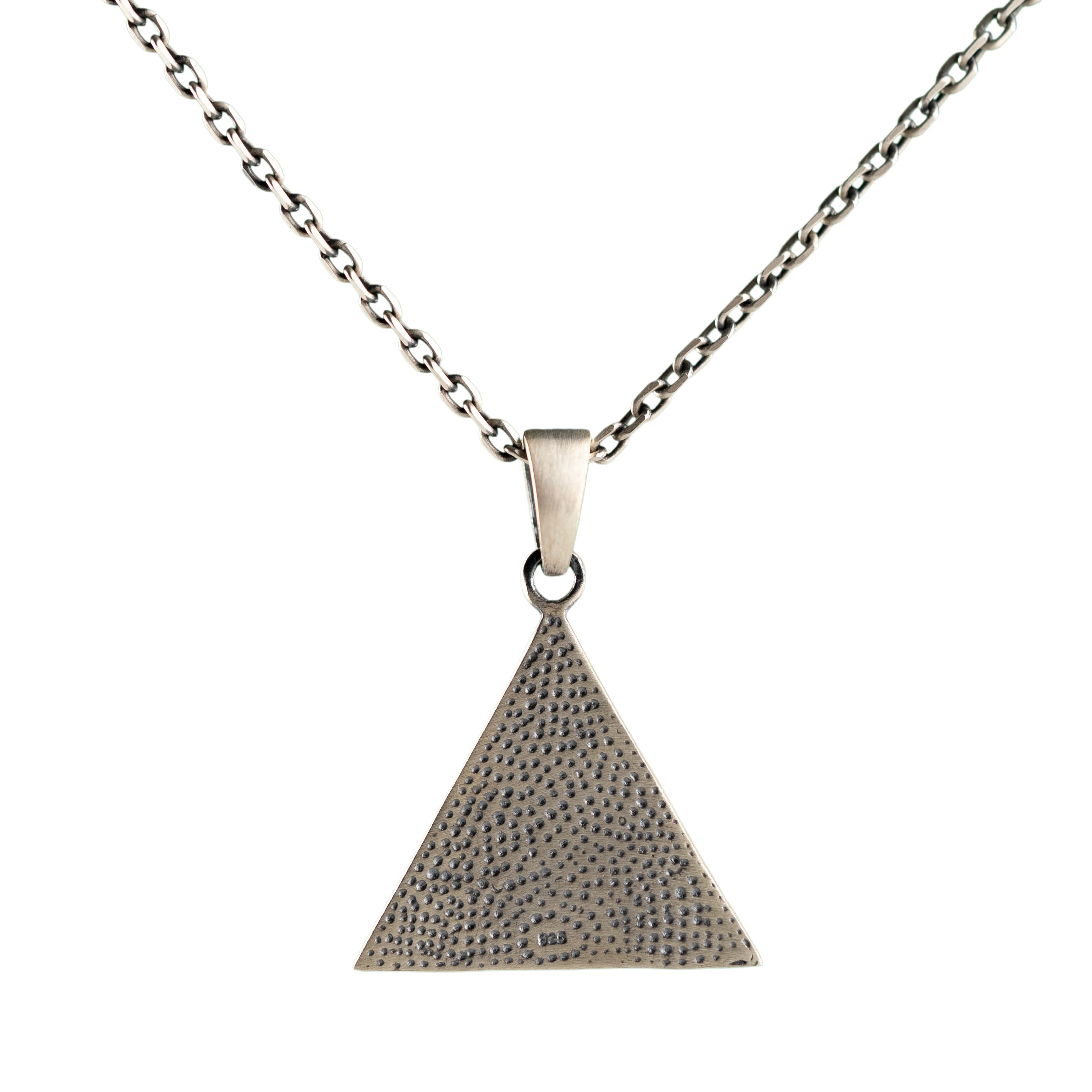 Illuminati Pyramid Pendant – 925 Sterling Silver All Seeing Eye Charm Necklace