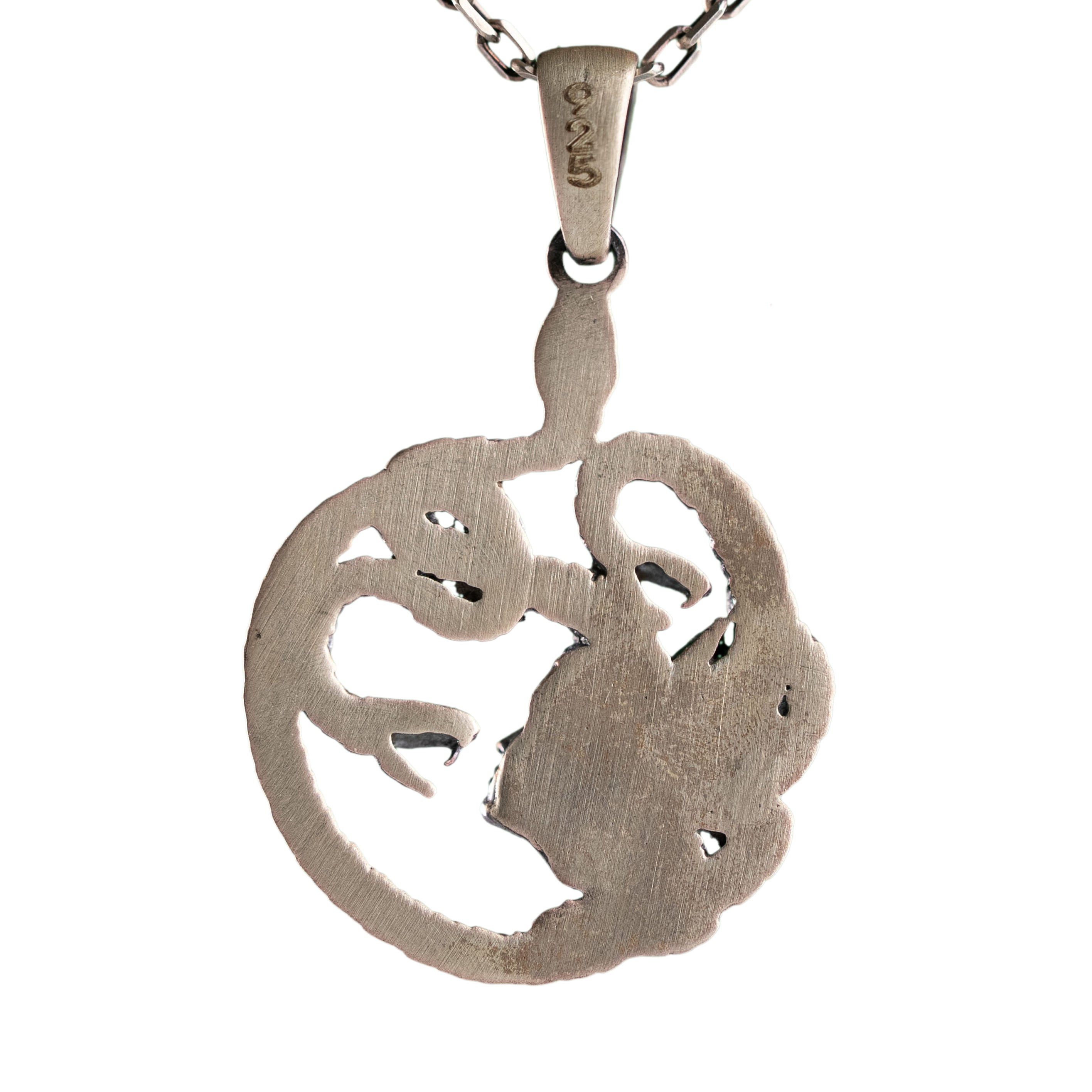Medusa Silver Necklace Sterling 925 Silver Pendant Gothic Snake Mythology