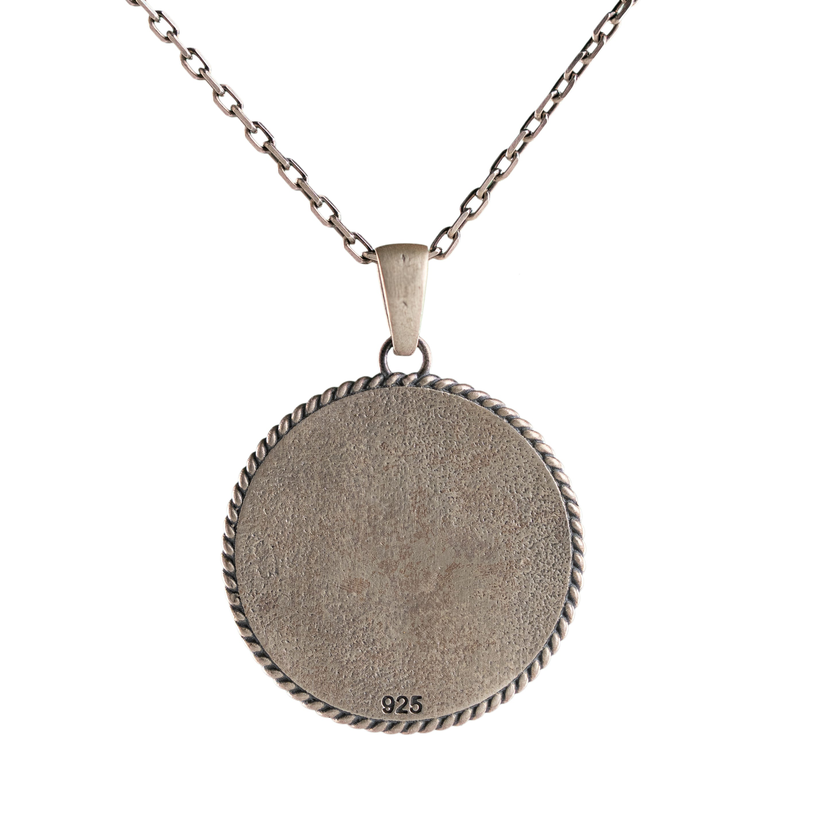 925 Sterling Silver Pendant - Gothic Ship Symbol - Nautical Maritime Necklace