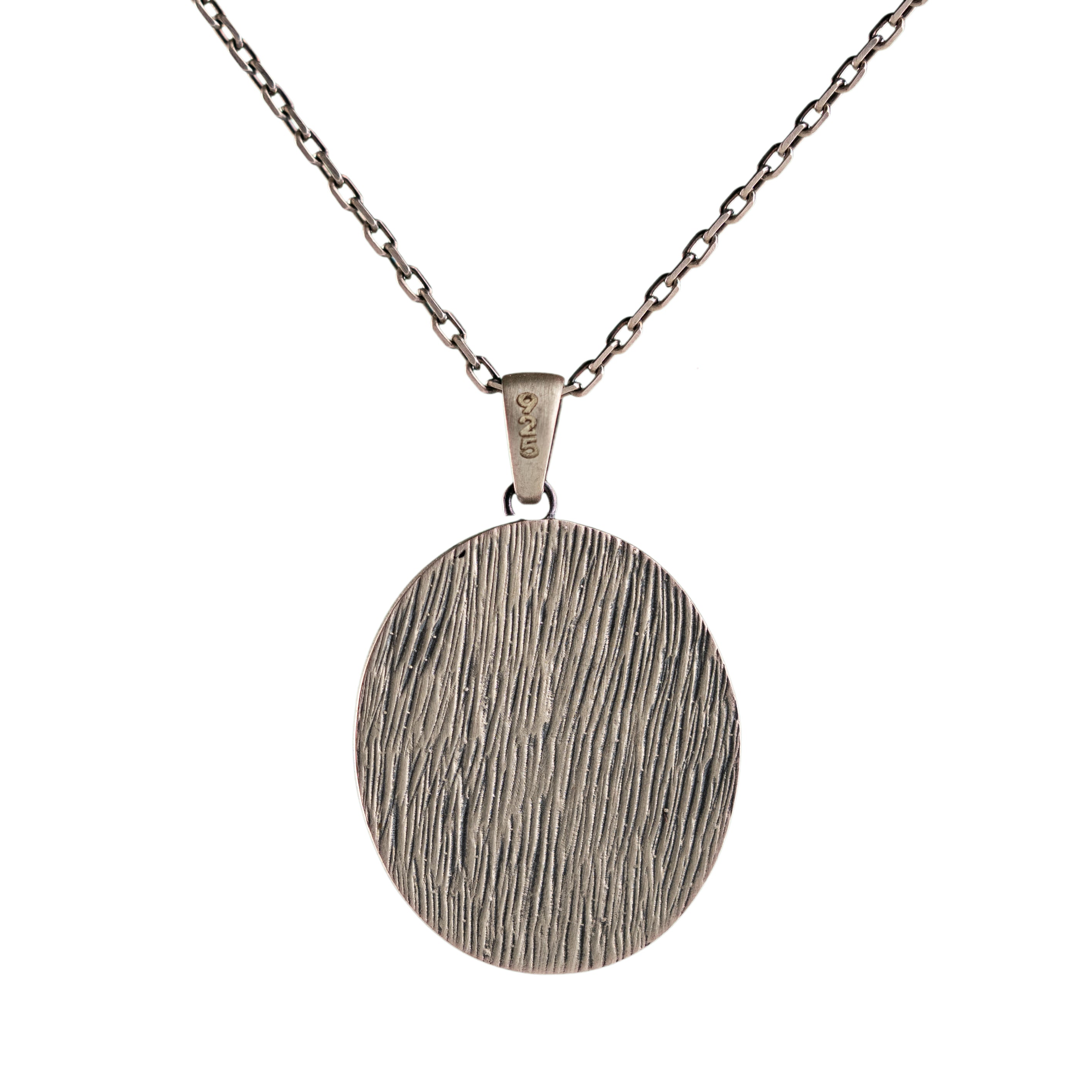 St Christopher Necklace Sterling Silver Gothic Protection Pendant
