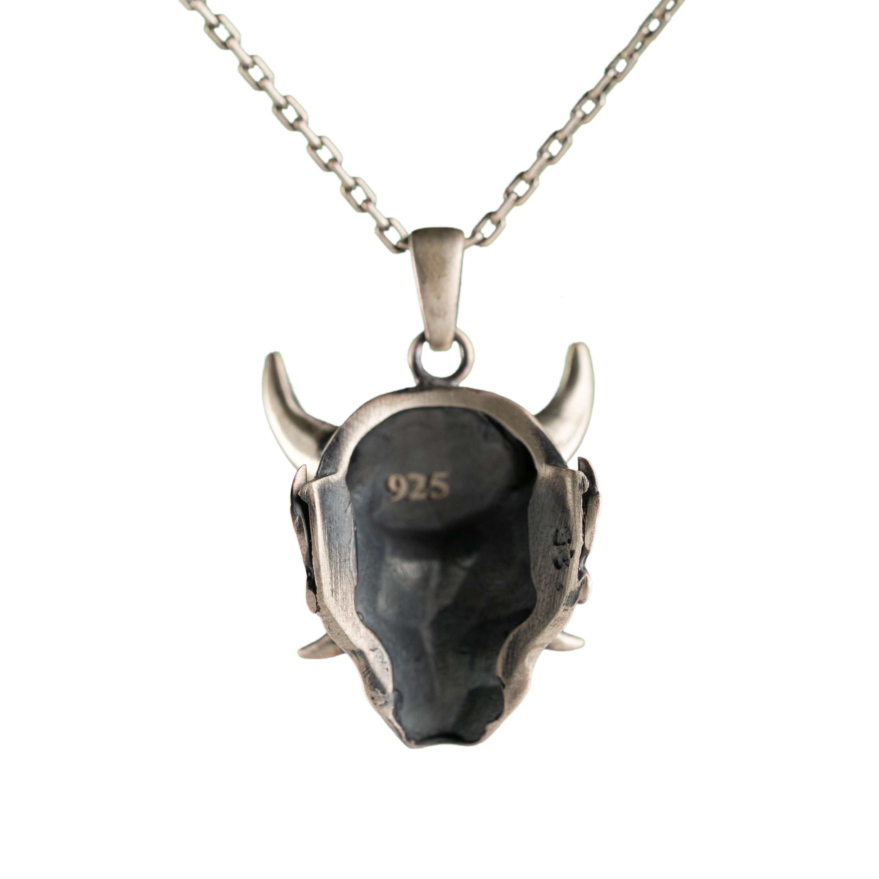 Hannya Mask Necklace – Japanese Oni Pendant 925 Sterling Silver Gothic Warrior Pendant