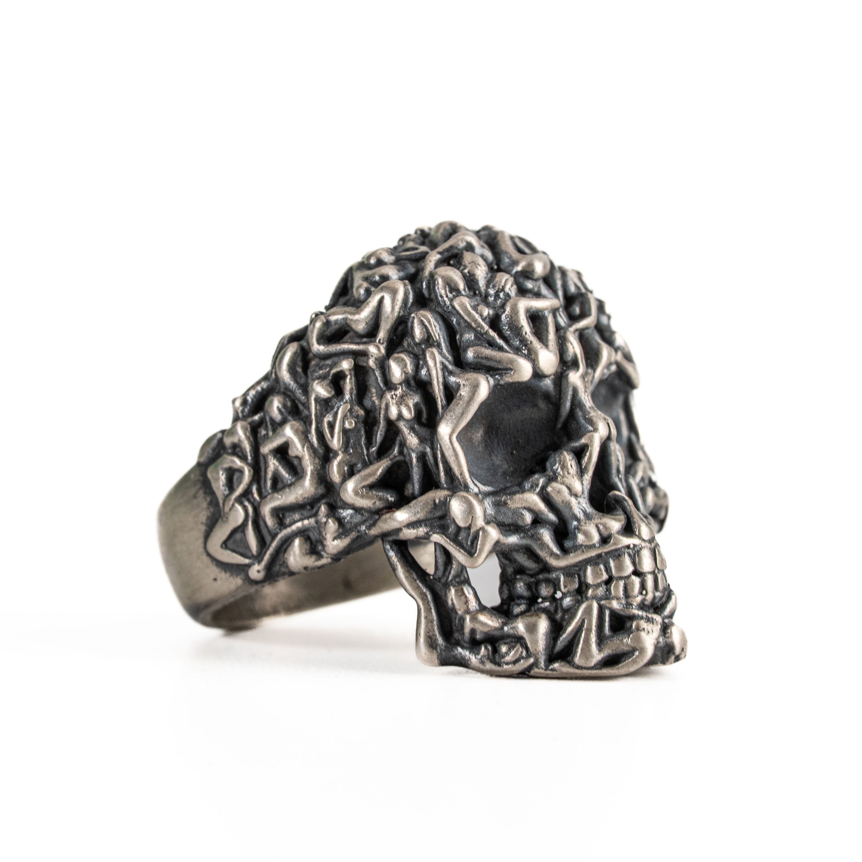 Sterling Silver Skull Ring Gothic Women Design Punk Biker Jewelry Unique Style