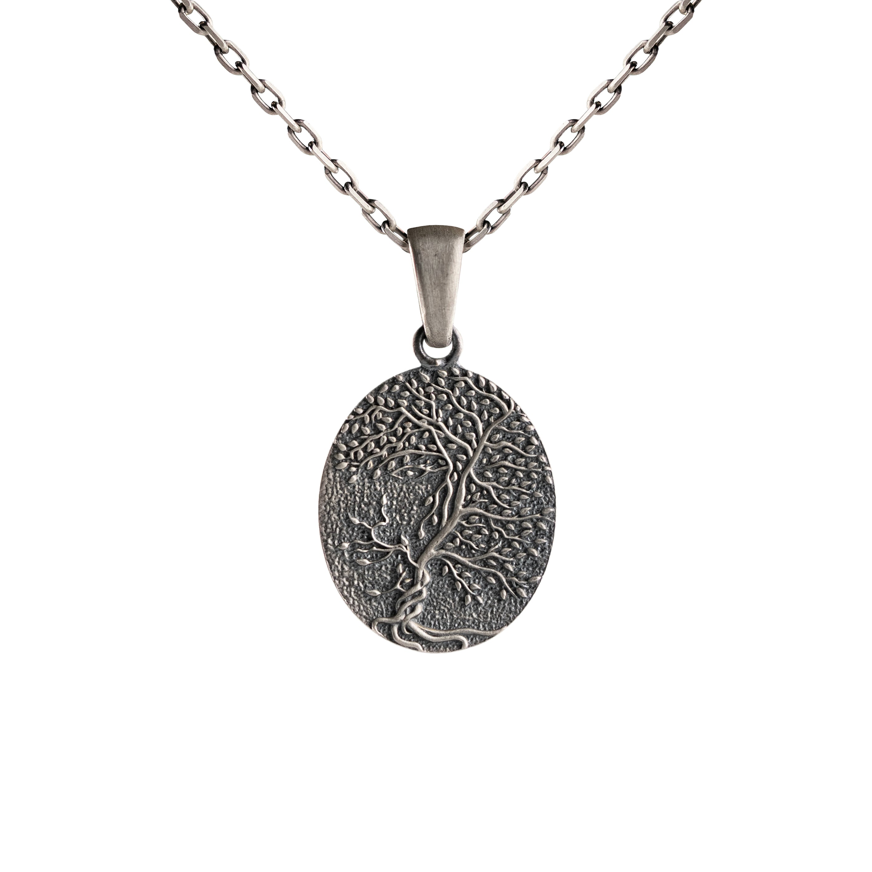 Yggdrasil Tree Necklace Sterling Silver Norse Viking Pendant Gothic Amulet