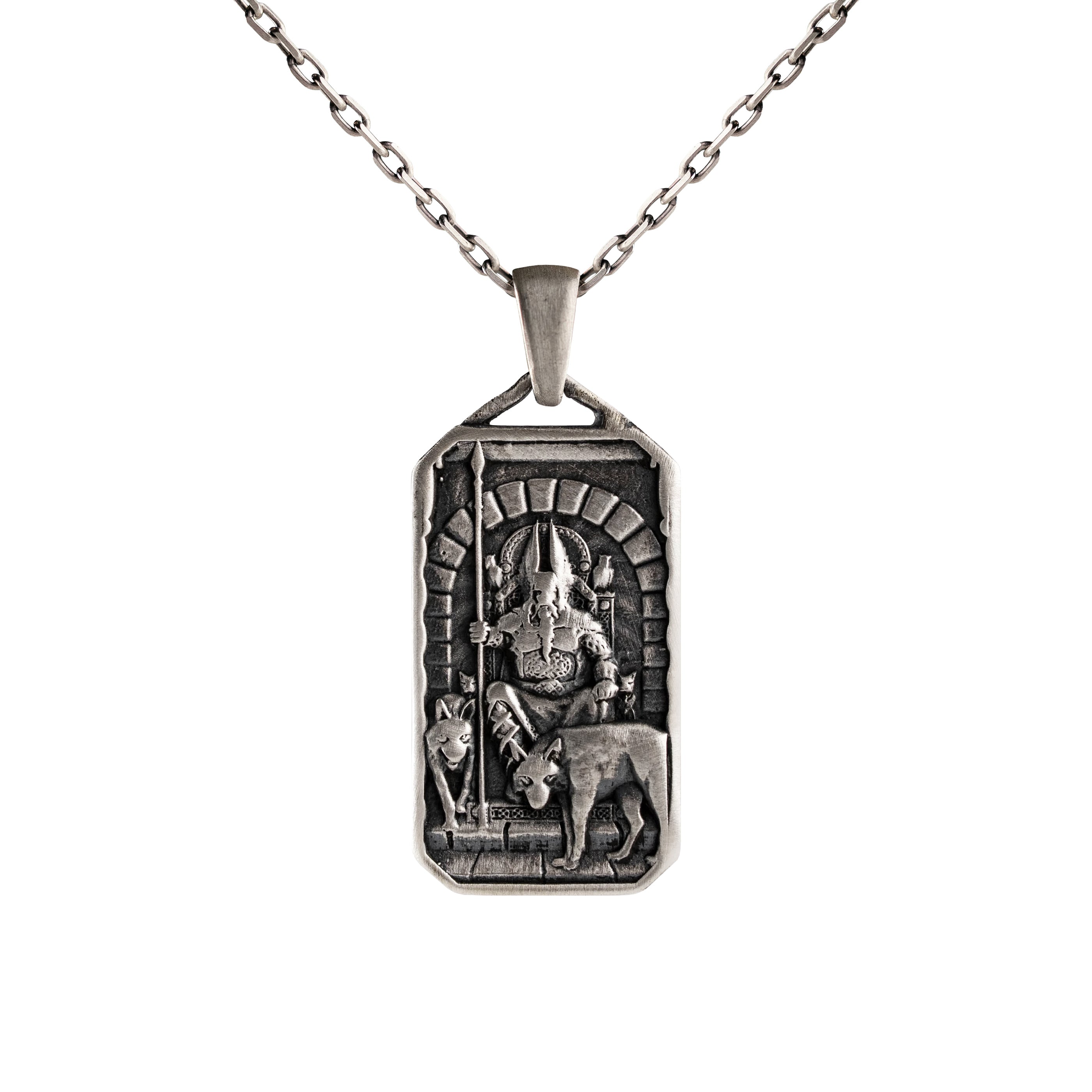 Odin Pendant Necklace – 925 Sterling Silver Norse Mythology Viking Warrior Pendant