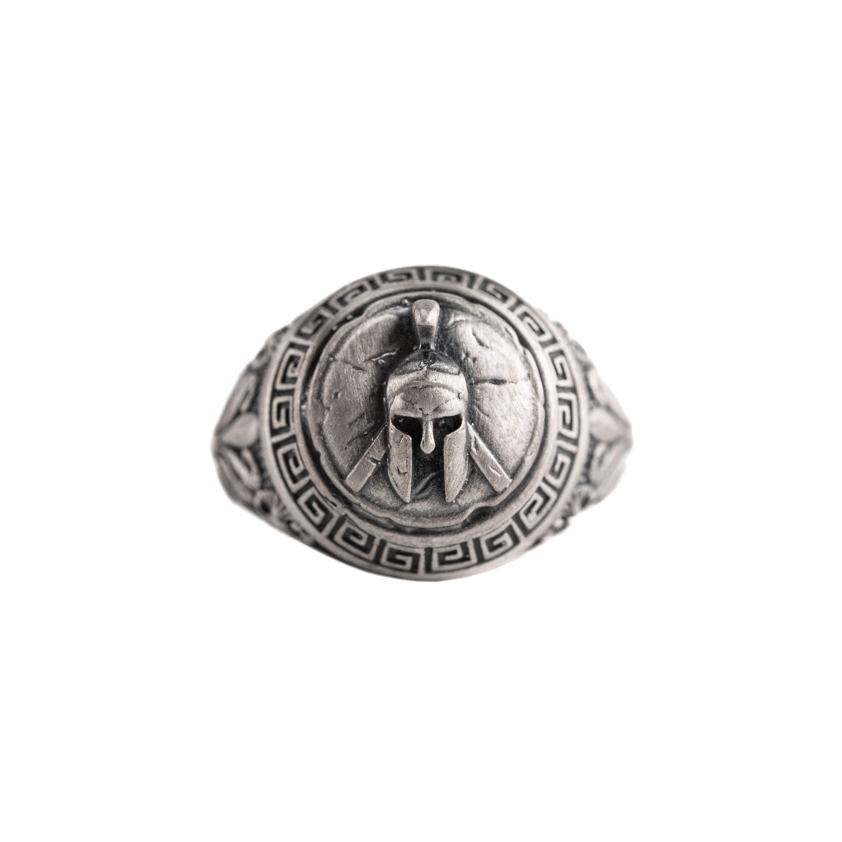Spartan Signet Ring – Handmade Sterling Silver Leonidas Helmet Band