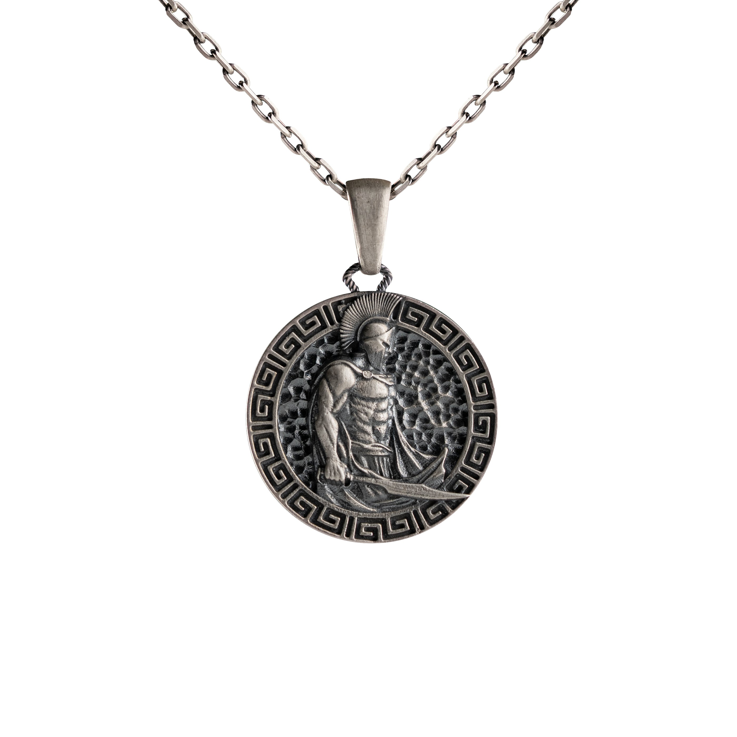 Spartan Warrior Necklace – Leonidas Pendant 925 Sterling Silver Gothic Armor