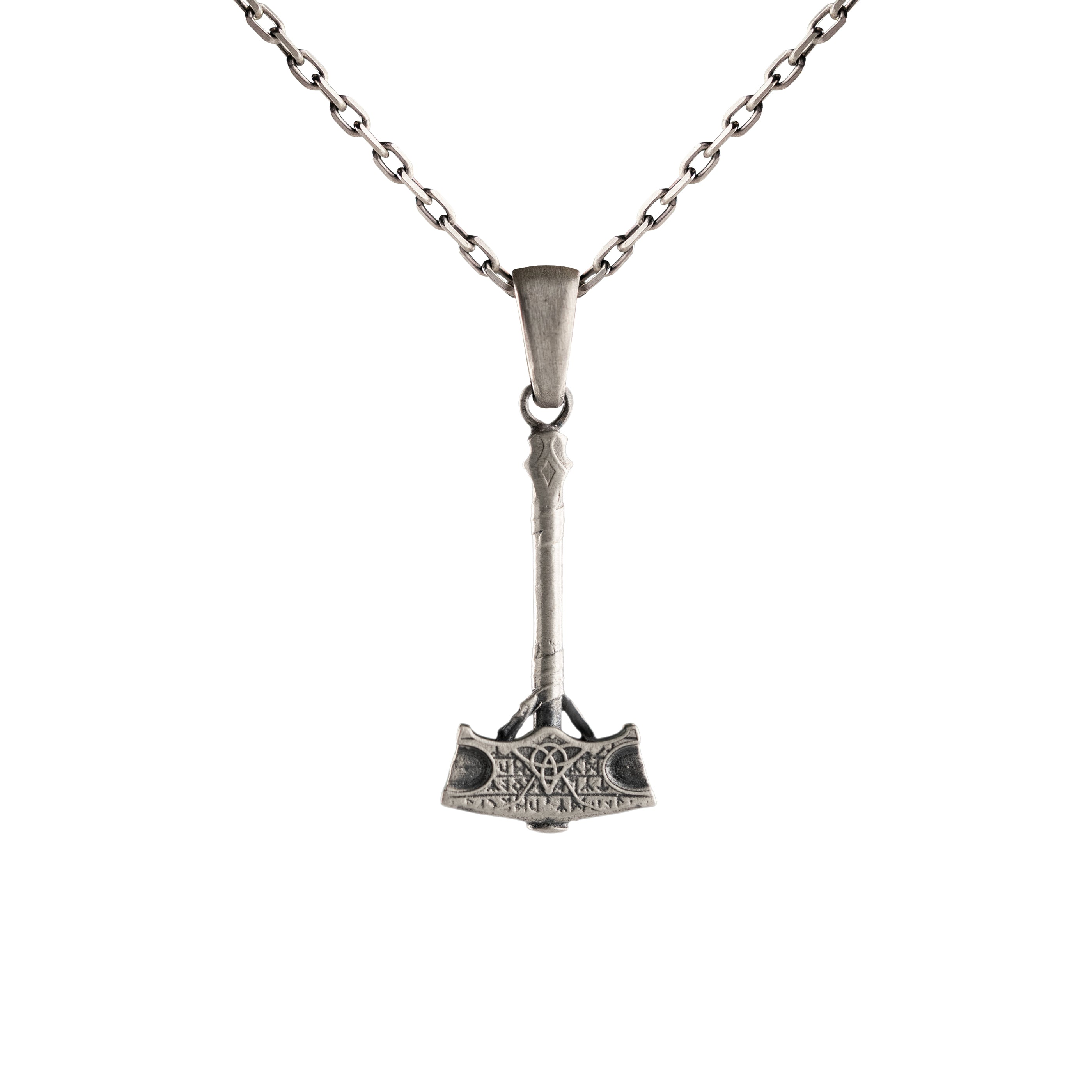 Thor’s Hammer Necklace - Viking Pendant 925 Sterling Silver Norse Mjolnir