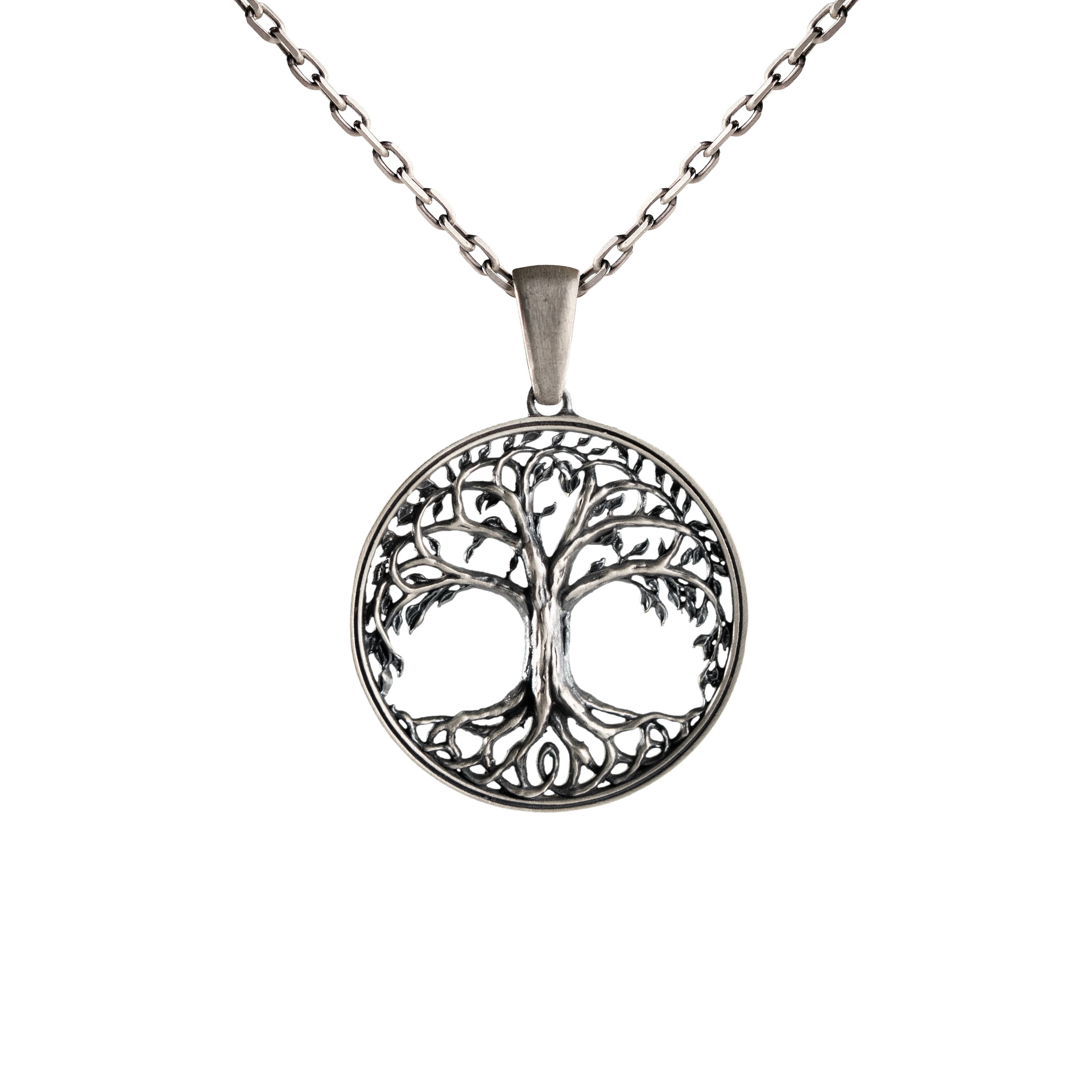 Tree of Life Necklace – Yggdrasil Pendant in 925 Sterling Silver Gothic Norse Jewelry